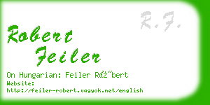 robert feiler business card